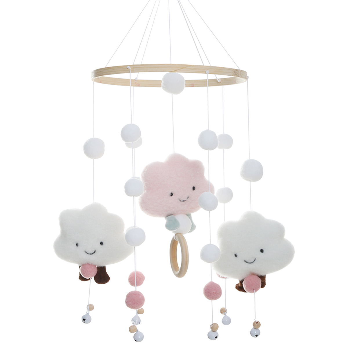 Baby Nursery Mobile - الرياح المتنقلة الدقات مع سحابة دمية