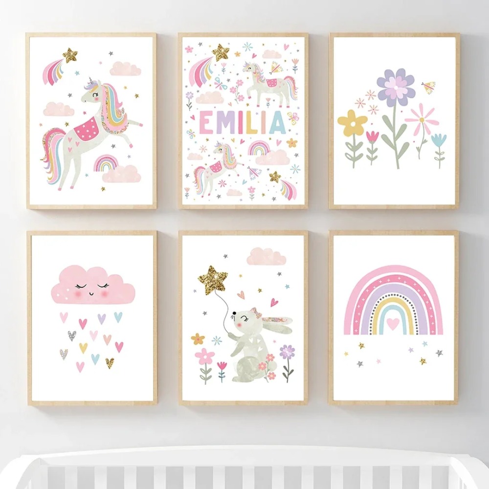 Baby Nursery Girl Room - لوحة فنية جدارية لغرفة الأطفال بتصميم