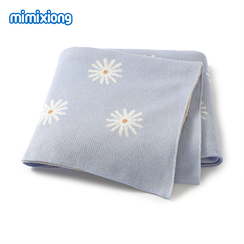 Baby Girl Nursery Quilt - طفل الأزهار البطانيات محبوك جميع الفصول