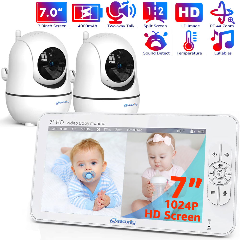 شاشة فيديو 7.0 بوصة لمراقبة ال - مراجعة Baby Monitor Split Screen وسعره