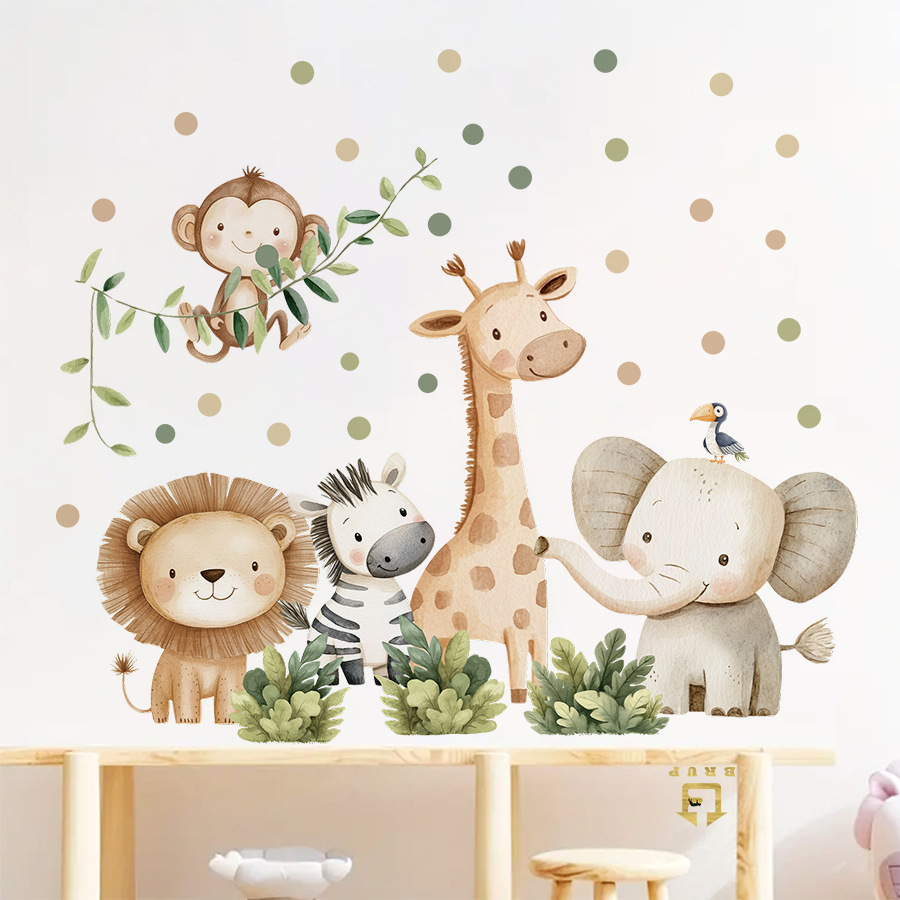 بوهو غابة الحيوانات ملصقات جدا - مراجعة Baby Nursery Girl Room وسعره