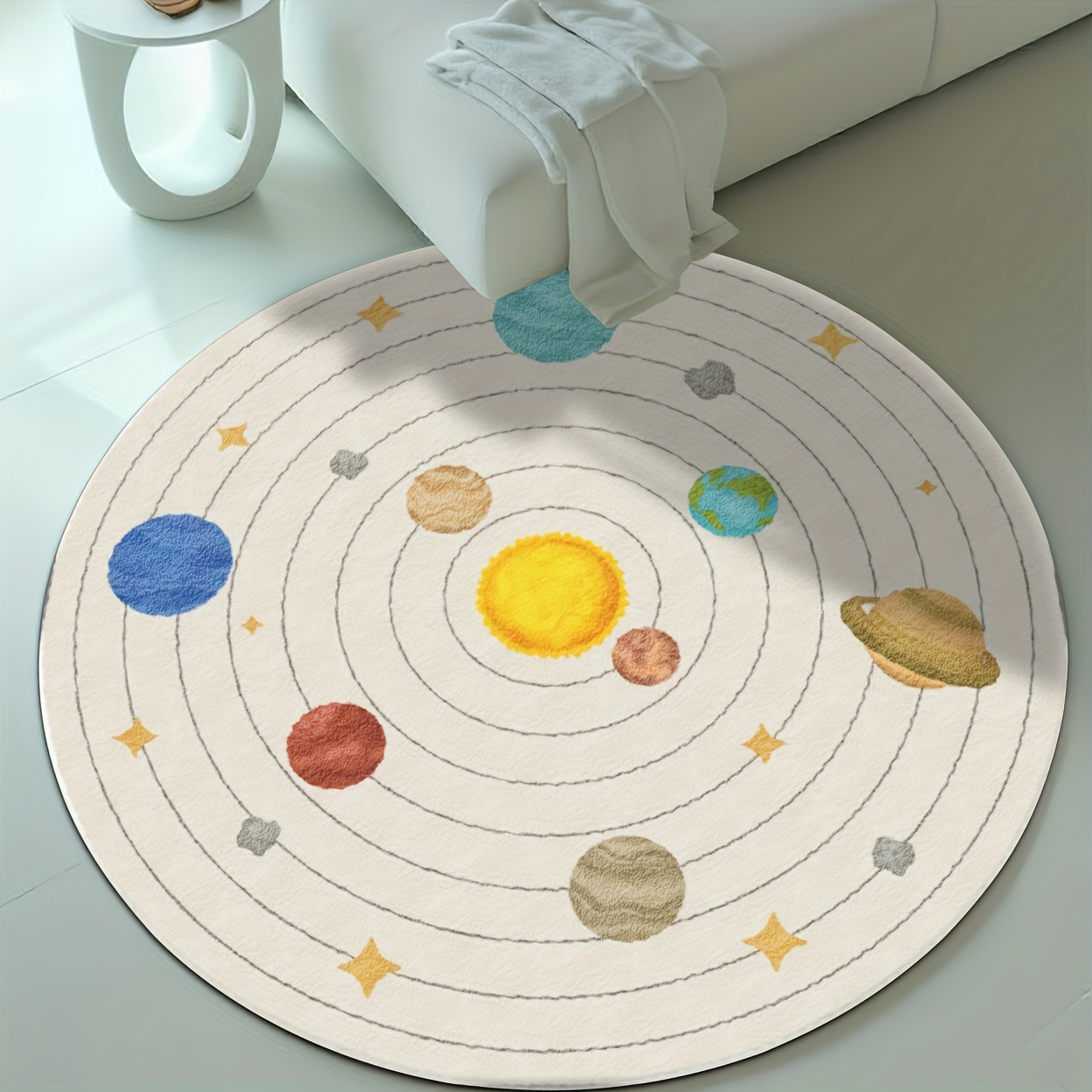 سجادة أرضية دائرية لطيفة بتصمي - مراجعة Baby Nursery Mat وسعره