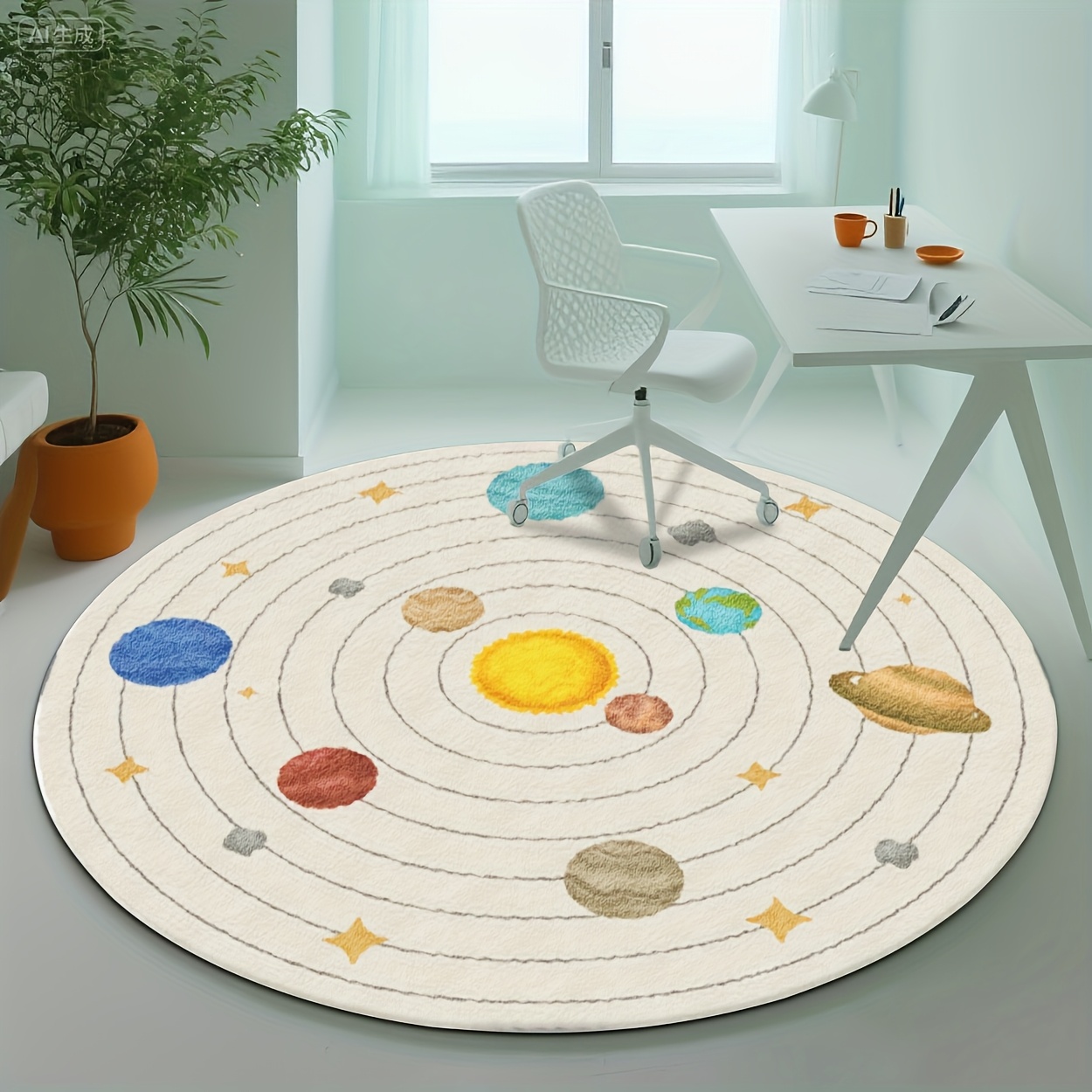 سجادة أرضية دائرية لطيفة بتصمي - مراجعة Baby Nursery Mat وسعره
