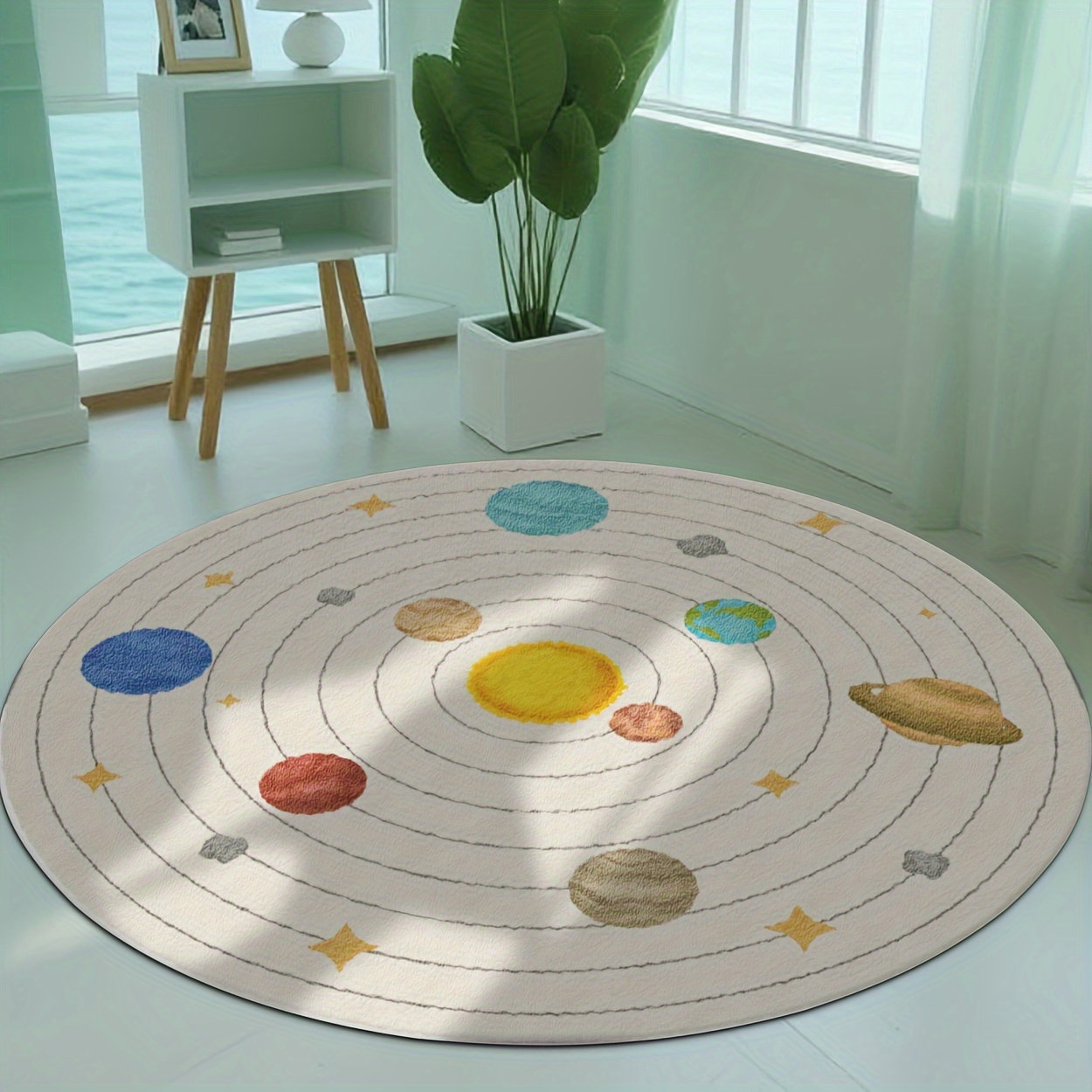 سجادة أرضية دائرية لطيفة بتصمي - مراجعة Baby Nursery Mat وسعره
