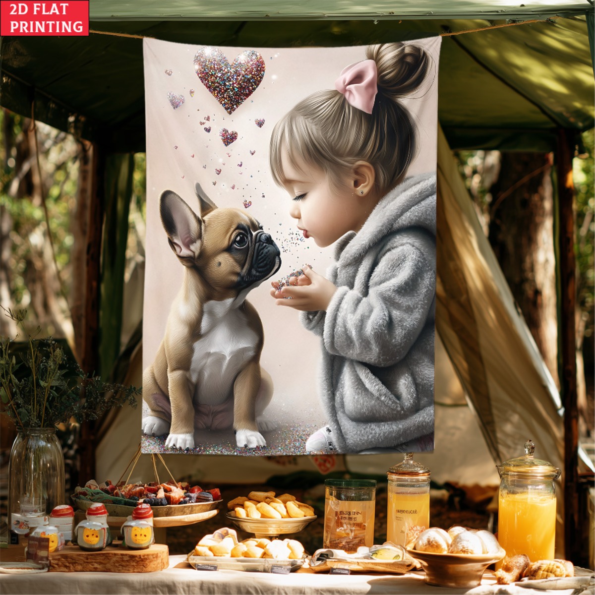 فتاة مع البلدغ الفرنسي جرو الق - مراجعة Baby Nursery Girl Room وسعره