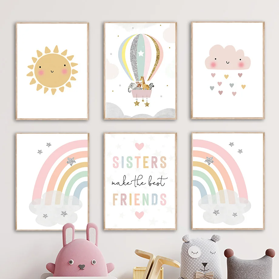 ملصقات وطباعات جدارية على الطر - مراجعة Baby Nursery Girl Room وسعره