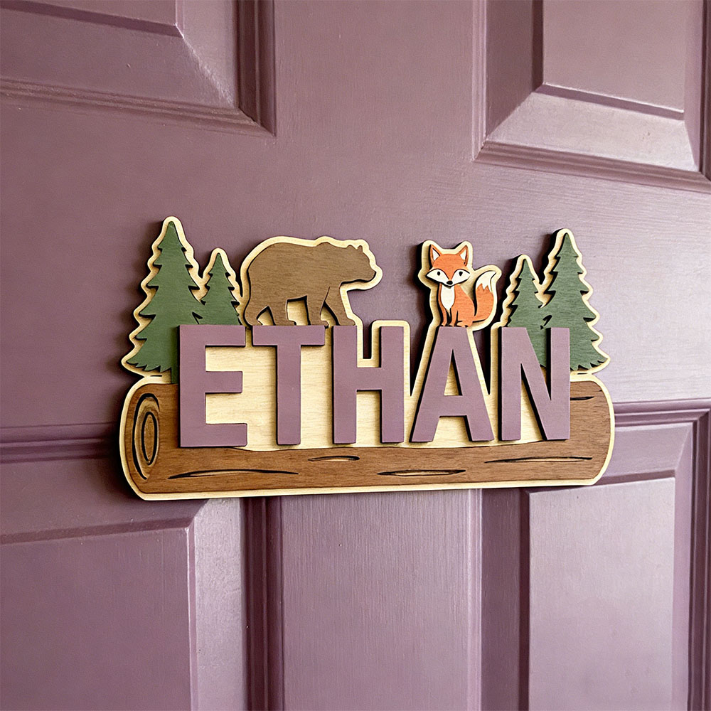 لافتة خشبية مخصصة باسم الطفل ب - مراجعة Baby Nursery Decorations وسعره