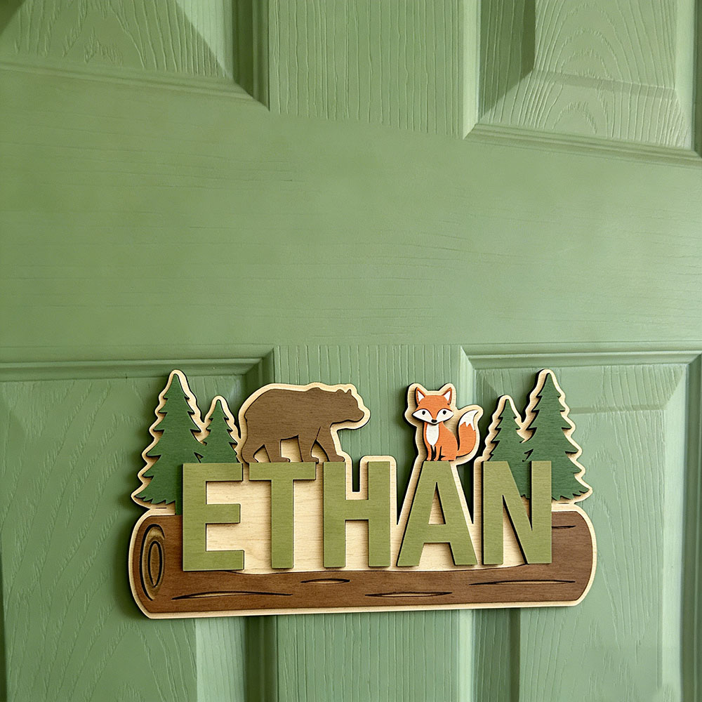 لافتة خشبية مخصصة باسم الطفل ب - مراجعة Baby Nursery Decorations وسعره