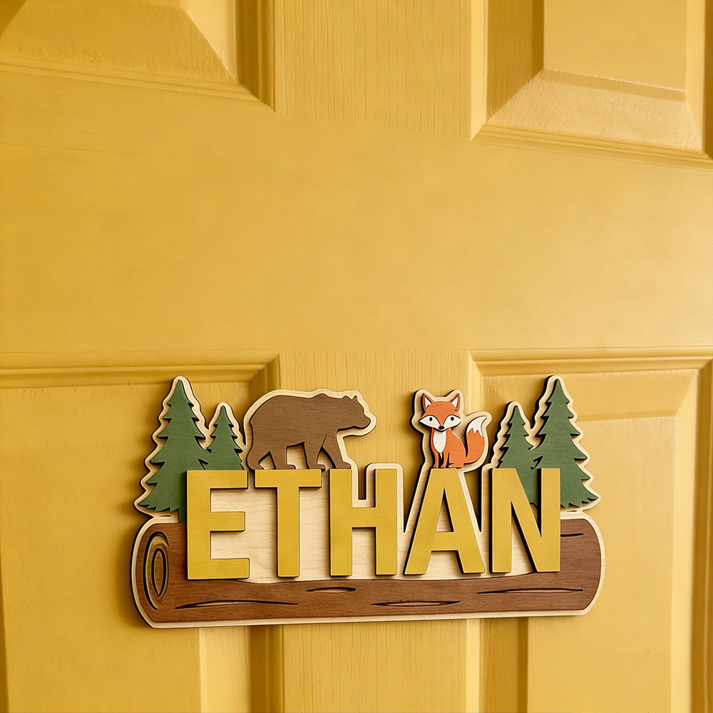 لافتة خشبية مخصصة باسم الطفل ب - مراجعة Baby Nursery Decorations وسعره