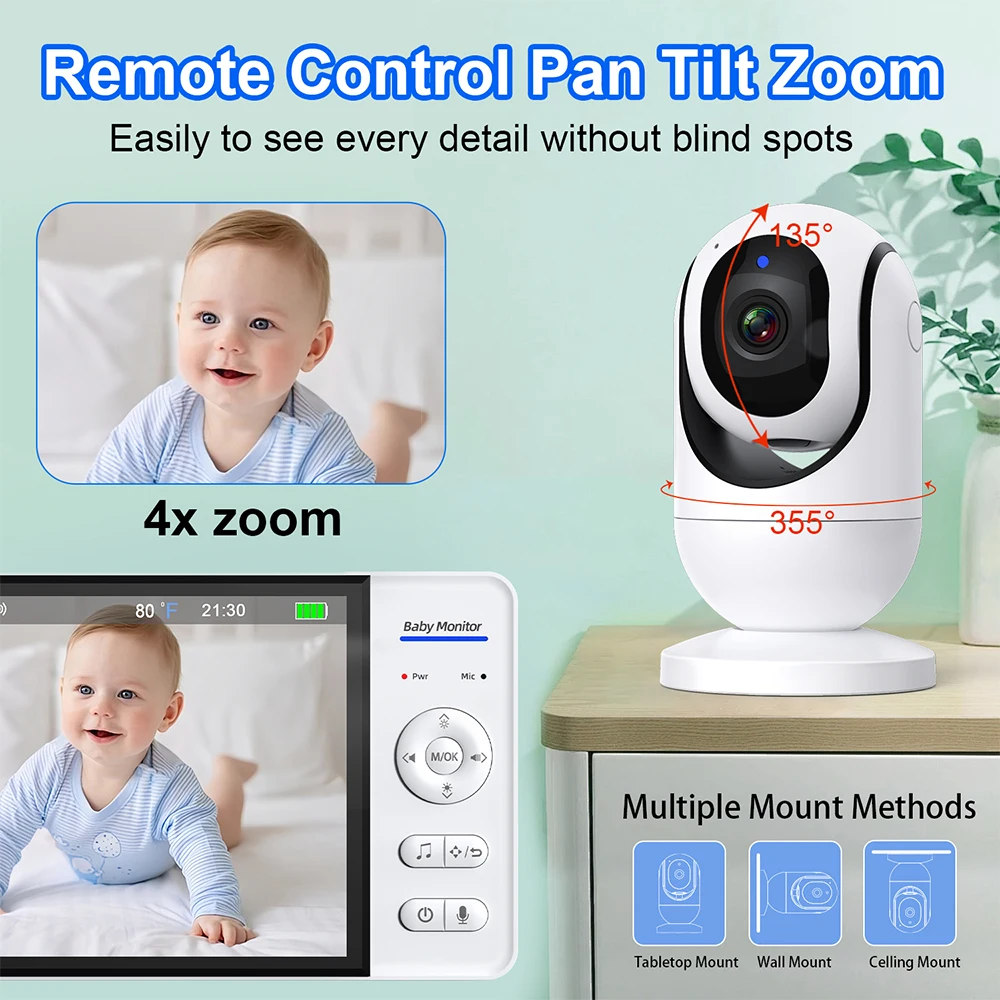 لا واي فاي 7 بوصة مراقبة الطفل - مراجعة Baby Monitor Split Screen وسعره