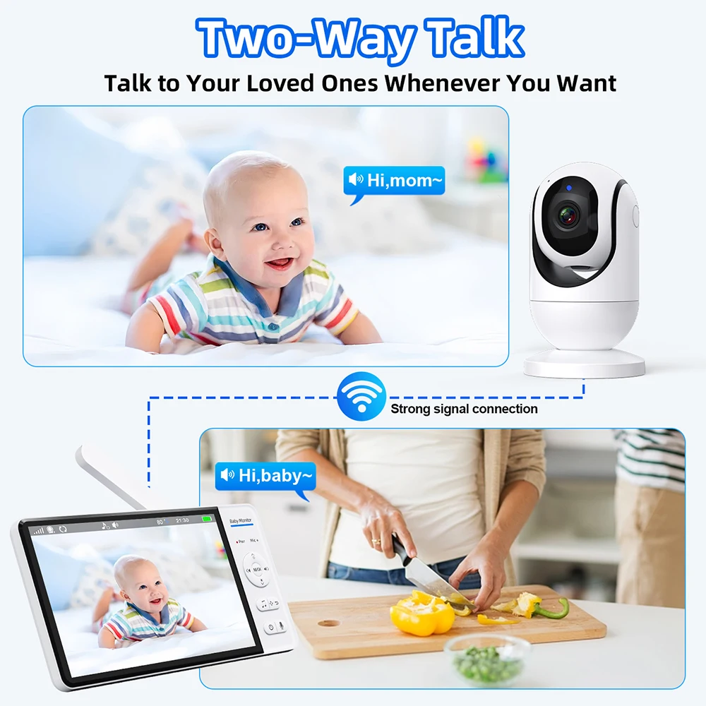 لا واي فاي 7 بوصة مراقبة الطفل - مراجعة Baby Monitor Split Screen وسعره