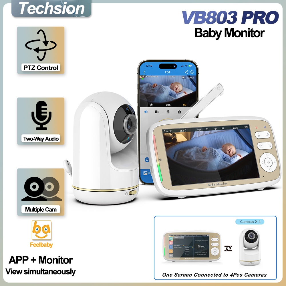 كاميرا مراقبة الأطفال VB803 PR - مراجعة Baby Monitor Split Screen وسعره