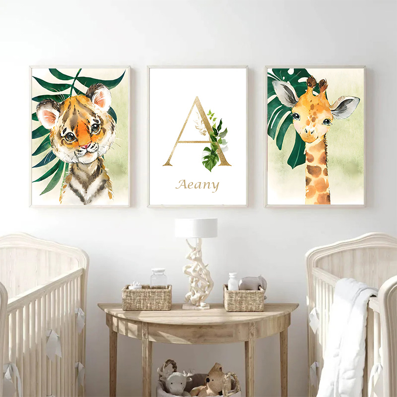 لوحة قماشية ديكورية لغرفة نوم  - مراجعة Baby Nursery Name Wall Art وسعره