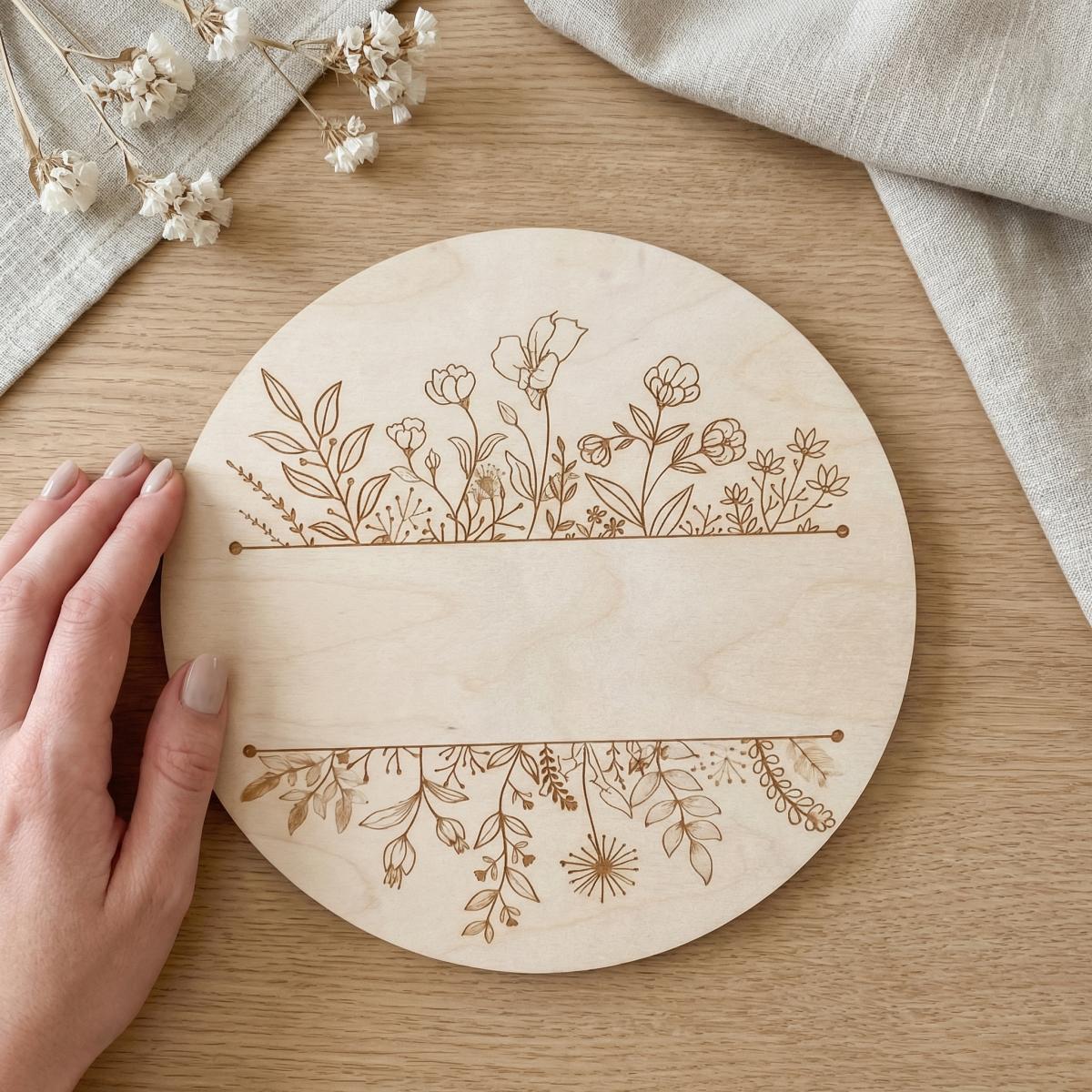 لوحة خشبية دائرية مزخرفة بالزه - مراجعة Baby Nursery Decorations وسعره