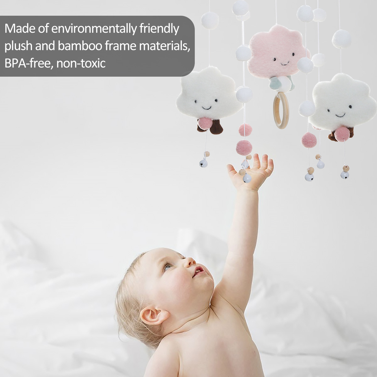 الرياح المتنقلة الدقات مع سحاب - مراجعة Baby Nursery Mobile وسعره