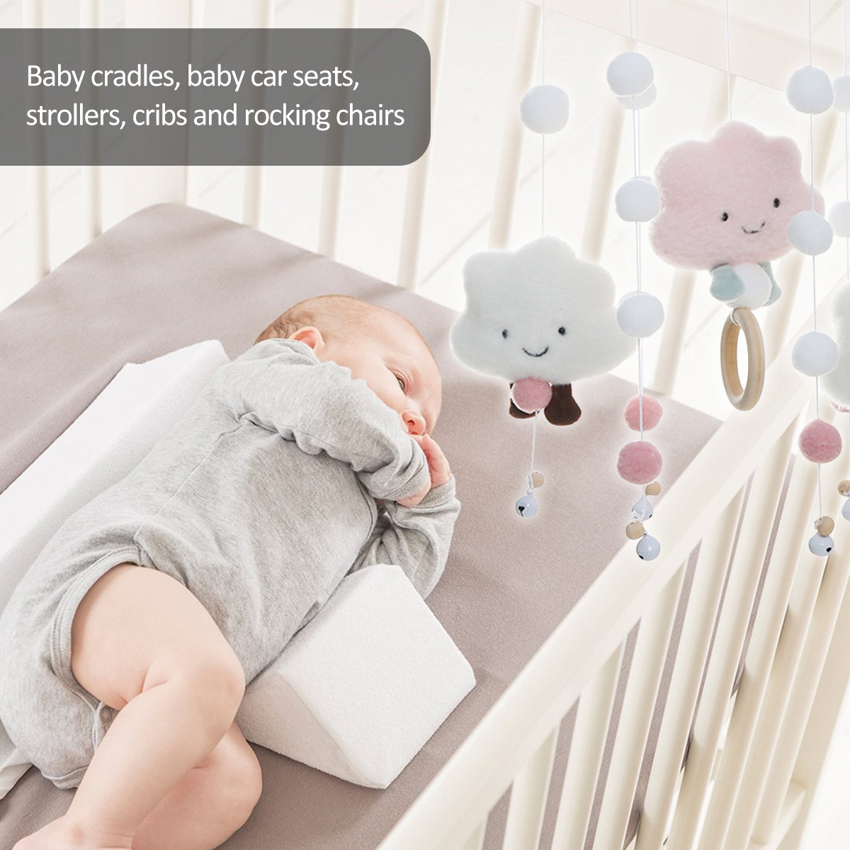 الرياح المتنقلة الدقات مع سحاب - مراجعة Baby Nursery Mobile وسعره