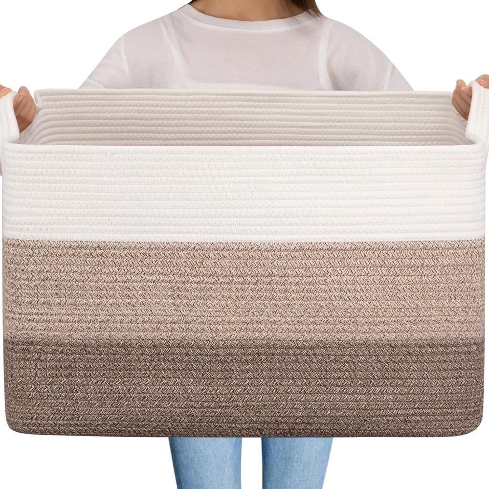 سلة تخزين منسوجة كبيرة جدًا سع - مراجعة Baby Nursery Laundry Basket وسعره