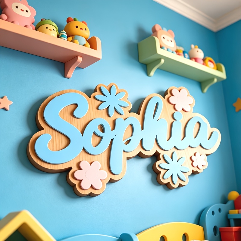 لافتة غرفة مخصصة بتصميم زهور،  - مراجعة Baby Nursery Decorations وسعره