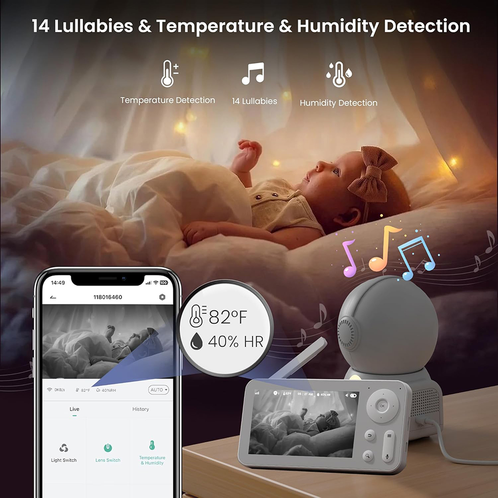 جهاز مراقبة الطفل 2K مع كاميرت - مراجعة Baby Nursery Mobile وسعره