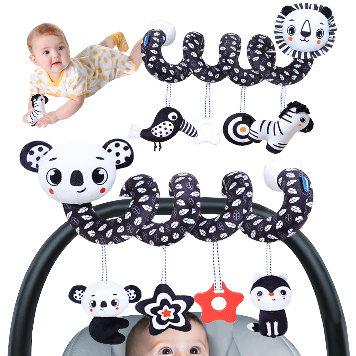 ألعاب معلقة حلزونية من القطيفة - مراجعة Baby Nursery Mobile وسعره