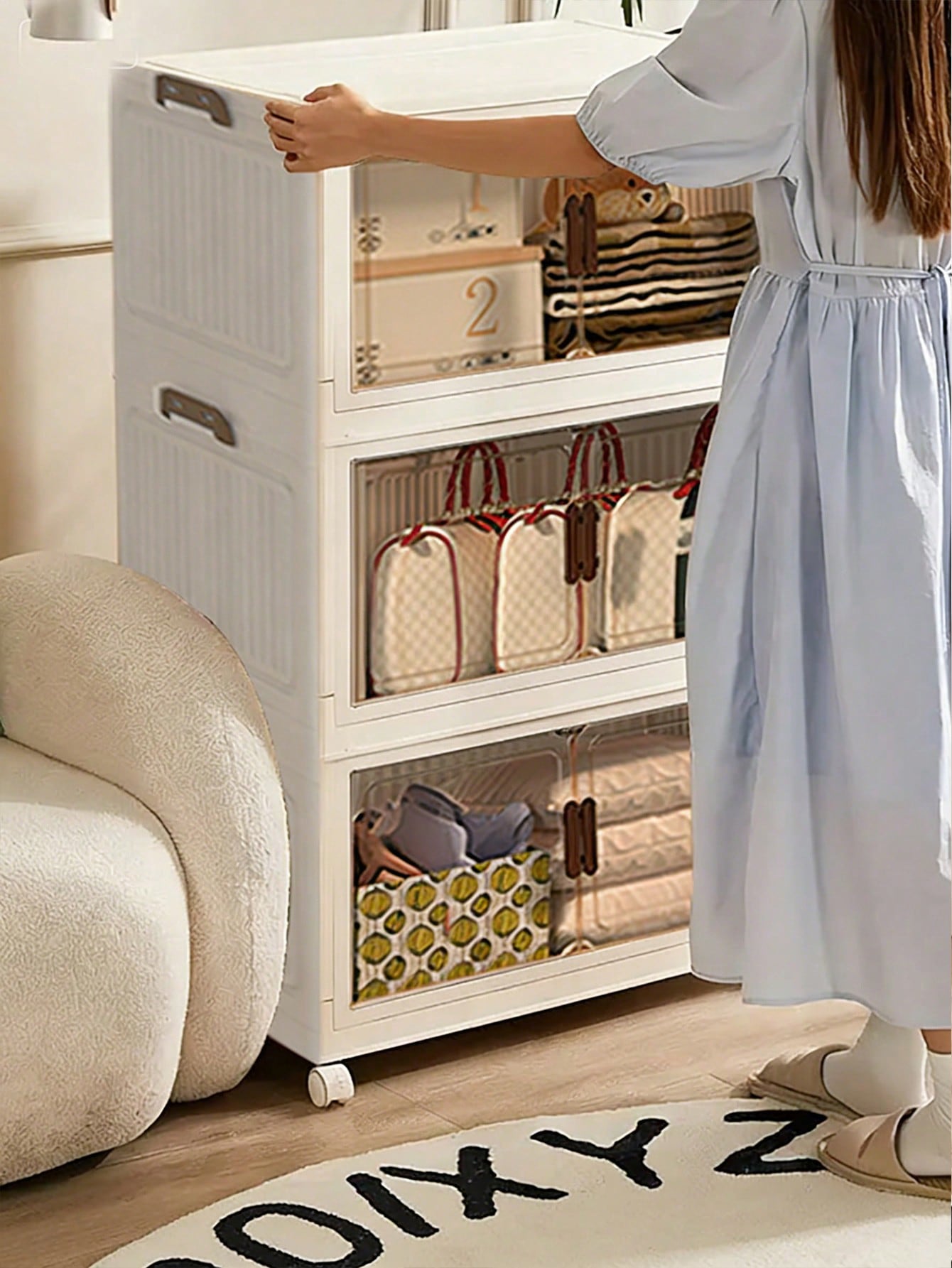 خزانة تخزين قابلة للطي بـ 5 طب - مراجعة Drawer Dresser White وسعره