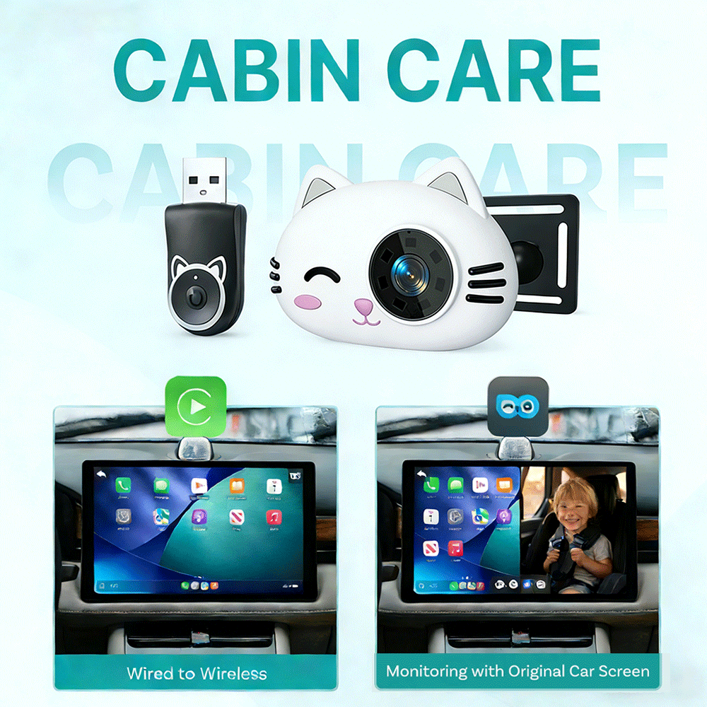 محول كاربلاي لاسلكي من كابين ك - مراجعة Baby Monitor Split Screen وسعره