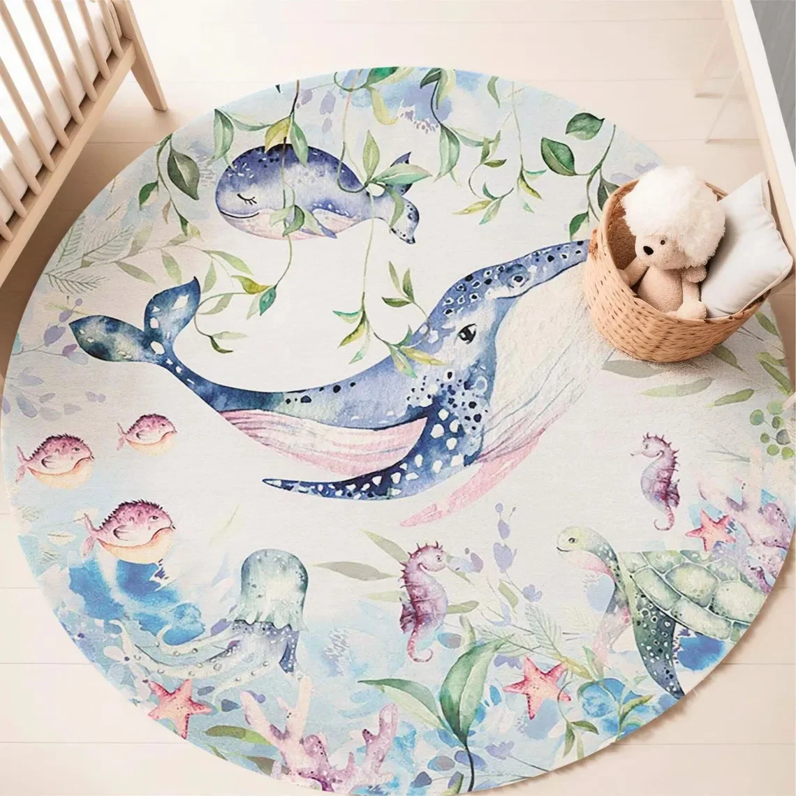 سجادة مستديرة بتصميم حيوانات ب - مراجعة Baby Nursery Mat وسعره